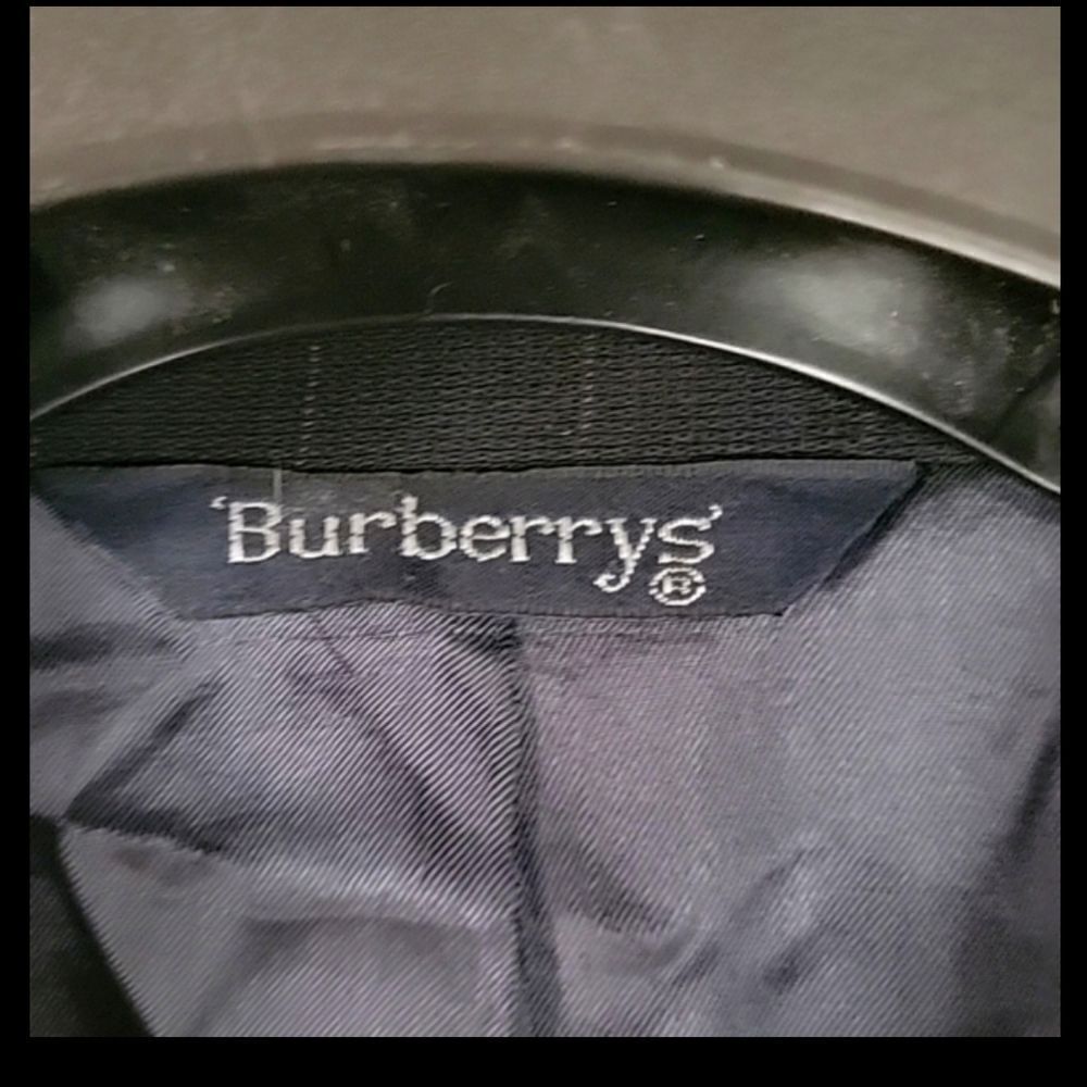 Authentic Burberry Grey Stripe Wool Tailored Doub… - image 2